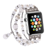 Ally Apple Watch 7-8 41mm 6-5-4 40mm Boncuk Taşlı Lux Kordon Kayış 3-2-1 38mm-(5775)