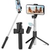 Tripod Selfie Çubuğu Bluetooth Kumandalı Kablosuz Led Işıklı