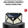 Solar Bahçe Lambası 100 LED Hareket Sensörlü Güneş Enerjili Aydınlatma