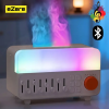 Ezere A14 Bluetooth Hoparlörlü Alev Efektli 8 Sesli Renkli Alev Görünümlü Aromaterapi Difüzörü Ultrasonik Hava Nemlendici-(5775)