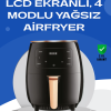 6L Yağsız Fritöz 2400W Dokunmatik Ekran Otomatik Kapanma Airfryer