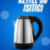 Elektrikli Paslanmaz Çelik Su Isıtcı Çelik Kettle 1.8 Lt. Uzun Ömürlü