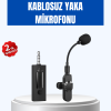 Kablosuz 2.4 GHz Yaka Mikrofonu – 60 m Menzilli Gürültü Azaltıcı Şarjlı ve Taşınabilir