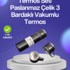 Isıyı Uzun Süre Koruyan 500 ml Termos Seti | Çelik Gövde 2 Bardaklı Hediye Kutulu