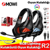 XMOWi R2 Gaming Mikrofonlu RGB Oyuncu Kulaklılığı Gurultu Engelleyici Kulaklik-(5775)