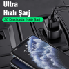 USLİON 30W 2 USB + Type-C Girişli QC3.0 Hızlı Araç Çakmaklık Şarjı-(5775)