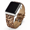 Ally Apple Watch 7-8 41mm 6-5-4 40mm Kayış Kordon Deri Sim İşlemeli 3-2-1 38mm-(5775)