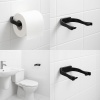 Siyah Tuvalet Kağıdı Tutucu Mat Kaplama Banyo Peçetelik