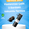 Paslanmaz Çelik Termos Seti | 500 ml Kapasite 6-12 Saat Isı Koruma Hediye Kutulu