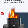 Aromatik Oda Kokusu Difüzörü Alev Tasarımlı LED Işıklı Nemlendirici