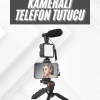 Telefon Tutucu Mikrofonlu Işıklı Youtuber Video Kayıt