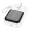 HOCO Q20 Fountain 10000mAh 22.5W+PD20W Dijital Göstergeli Kablolu Powerbank-(5775)