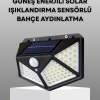 100 LED Solar Lamba Hareket Algılamalı Bahçe Duvar Dış Mekan Aydınlatma
