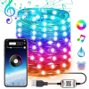 ALLY 5MT 50 LED RGB Bluetooth Telefonla Kontrol Edilen Usb Led Lamba İos-Android-(5775)
