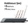 ALLY Multiport 10W Wireless Kablosuz Şarj Cihazı Organizer Stand-(5775)