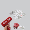 Super Money Gun Para Saçma Tabancası Yüksek Atış Güçlü Kırmızı Model