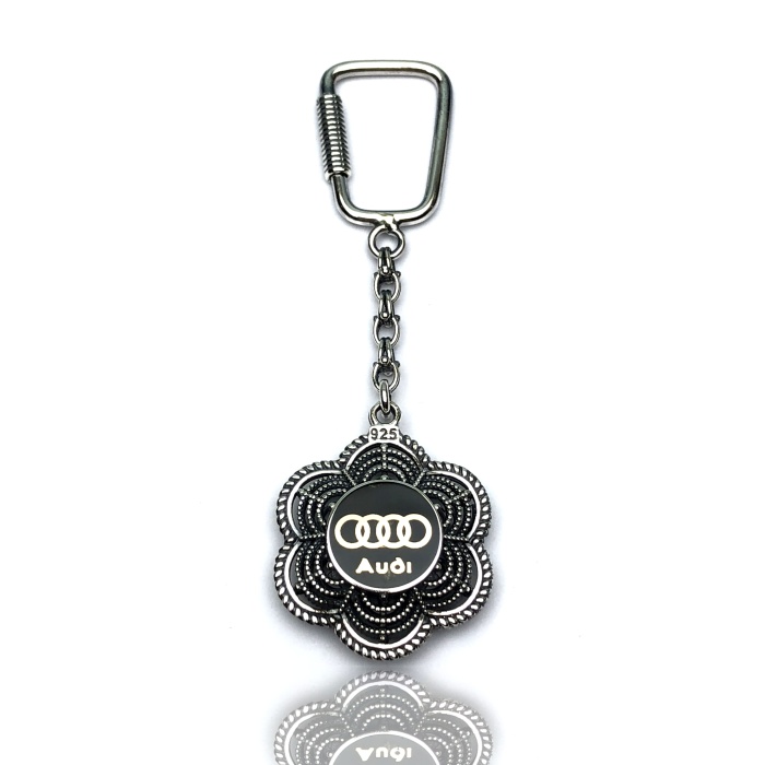Audi Amblemli Papatya Model 925 Ayar Gümüş Anahtarlık (STOK:20201056)