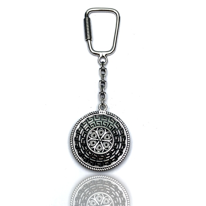 Labirent İşlemeli 925 Ayar Gümüş Anahtarlık (STOK:20201047)