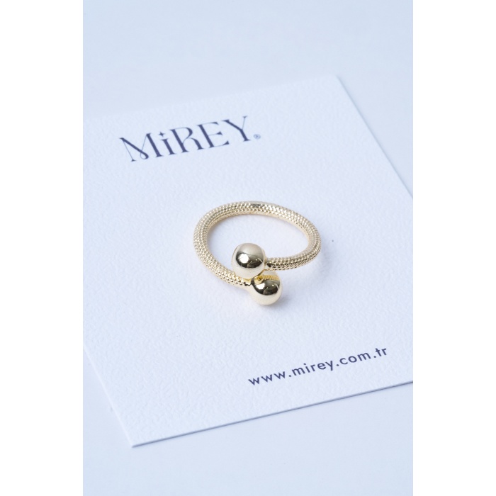 Magnet Ball Gold Ayarlanabilir Çelik Yüzük