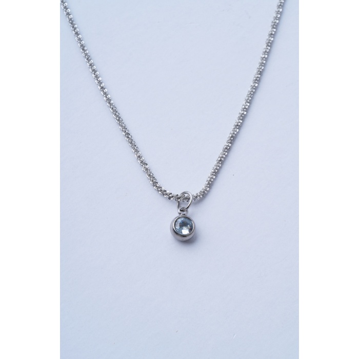 Droplet Silver Çelik Kolye