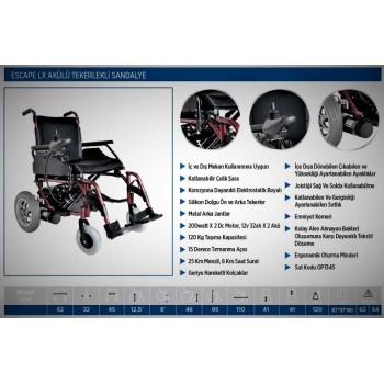 Comfort Plus Excape LX Akülü Tekerlekli Sandalye