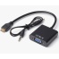 Platoon PL-7237 HDMI to VGA +Ses FullHD Dönüştürücü Çevirici Aparat Adaptör
