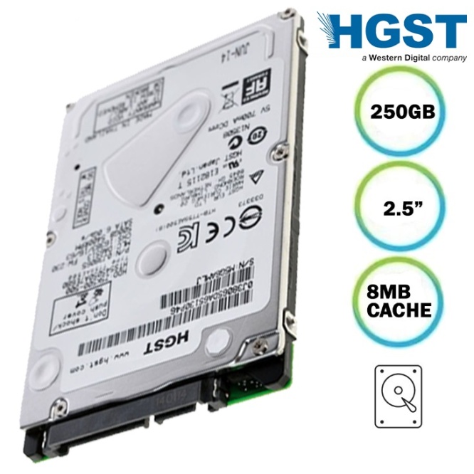 250GB HGST 5400rpm 2.5 inç SATA PC/DVR/CCTV Güvenlik Kamerası Diski