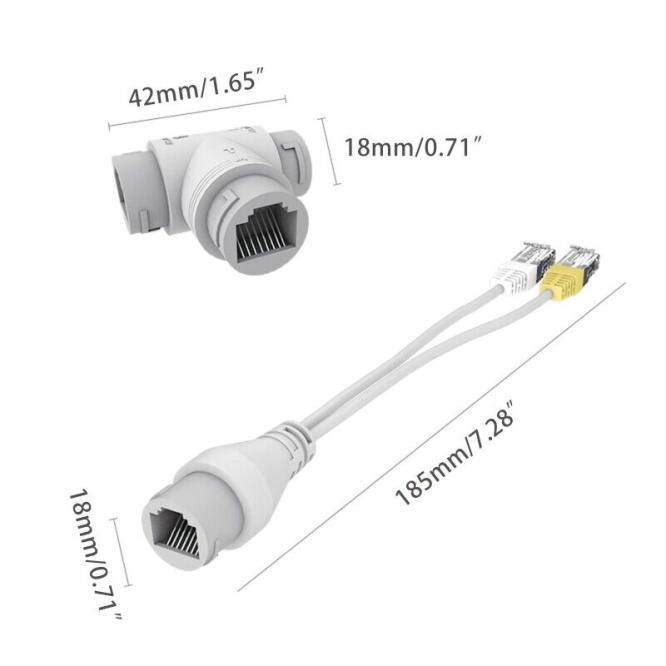 Poe Combiner MUX Tek Kablo 2 POE IP Kamera Çalıştır Splitter