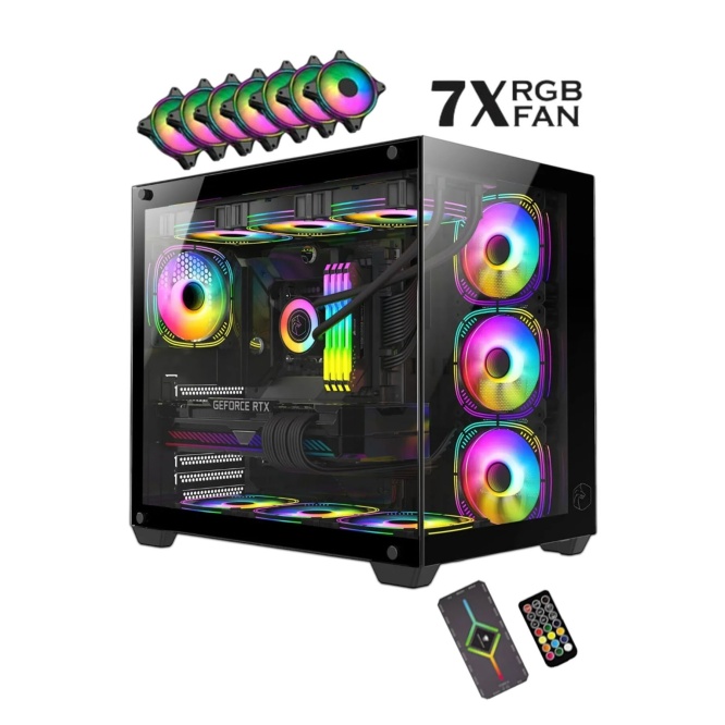 J-TECH RX58 Ryzen5 5600 32GB RAM 512GB SSD 8GB RX-580 ARGB Sıvı Soğutmalı Oyuncu Bilgisayarı