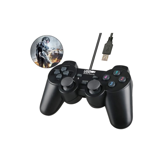 PL-2596 X2 İkili Usb Kablolu Joystick Gamepad Oyun Kolu Pc Tv Bilgisayar Laptop Uyumlu