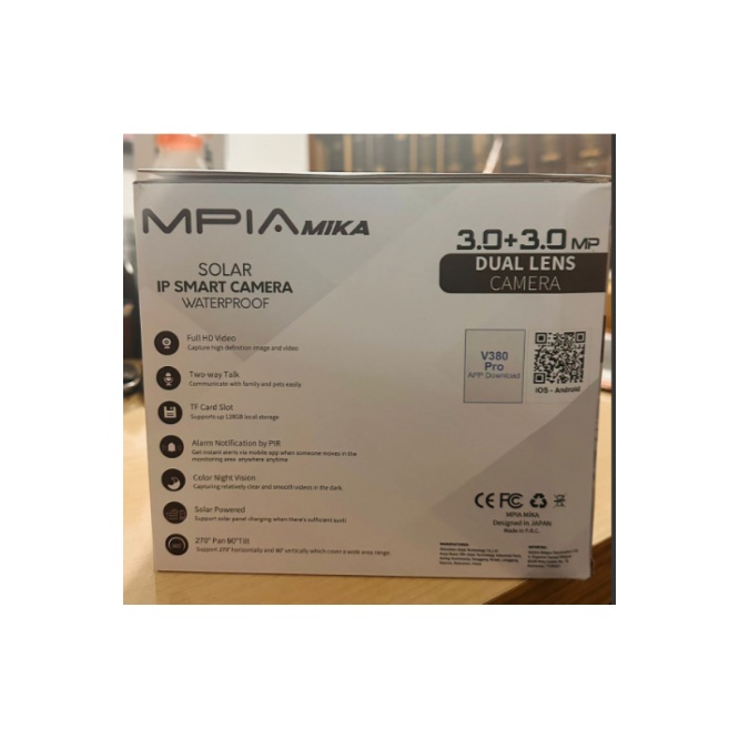 MPIA MIKA-4G 3+3MP 4K 4G Sim Kartlı Güneş Panel Dual Lens Solar 12000mAH Alarmlı Mikrofon 360 PTZ Türkçe Uygulama Güvenlik Kamera