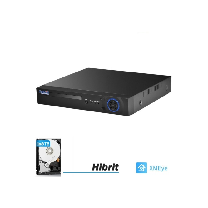Avenir AV-TC04S 4 Kanal 5IN1 XMeye H.265 Full HD 1080P Hibrit DVR Kayıt Cihazı