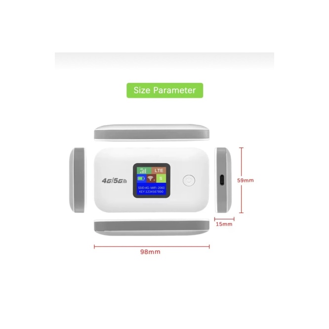 4G/5G A8-E Mobil Sim Kartlı WiFi Router 300Mbps Kablosuz 3000mAh Taşınabilir Hotspot Cep Modem