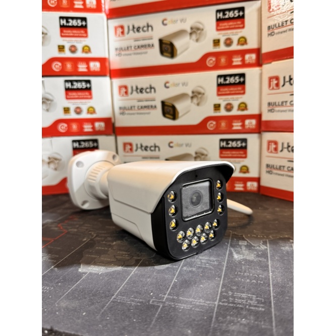 J-TECH 4K ULTRA HD 5MP SESLİ IP Bullet 15 LED PoE 3.6MM Network Kamera Gece-Gündüz Renkli Görüntü
