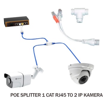 Poe Combiner MUX Tek Kablo 2 POE IP Kamera Çalıştır Splitter