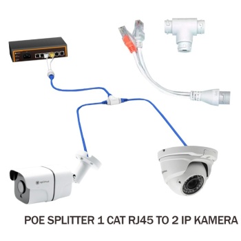 Poe Combiner MUX Tek Kablo 2 POE IP Kamera Çalıştır Splitter
