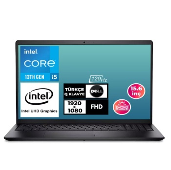 Dell Vostro 3530 i5-1334U 16GB 512GB 15.6 FHD-120Hz Dizüstü Laptop Bilgisayar