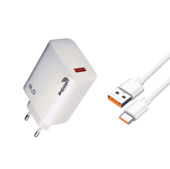 Shoami SH-67 67W Type-C Hızlı Turbo GaNFast Şarj Başlık ve Data Kablosu