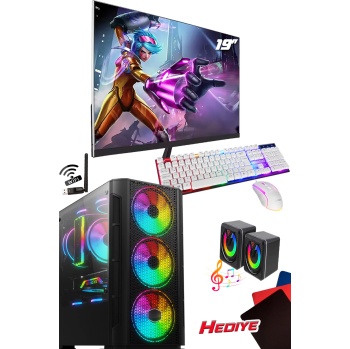 J-TECH P12882 i5 6500 16GB 256GB SSD 19 Monitör Masaüstü Bilgisayar