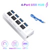 Platoon PL-5708 4 Port Usb 3.0 Çoklayıcı Hub Anahtarlı Işıklı On Off Düğmeli