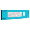 Everest KM-7500 Beyaz Kablosuz Q Multimedia Klavye + Mouse Set TR Q