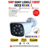 J-TECH 3020 5MP SONY LENS Gece Renkli 8 Warm Light 1080P AHD Güvenlik Kamera