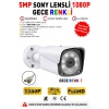 J-Tech 2050 Gece Renkli Warm Light 5MP SONY LENS 1080P AHD Güvenlik Kamera