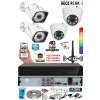 4 Kameralı Gece Renkli 500GB HDD 5MP Lens 1080P FullHD XMEye Cepten İzle Güvenlik Seti (11386)