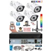 4 Kameralı Gece Renkli 500GB HDD 5MP Lens 1080P FullHD XMEye Cepten İzle Güvenlik Seti (11382)