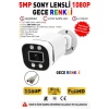 J-Tech 3090 Gece Renkli Warm Light 5MP SONY LENS 1080P AHD Güvenlik Kamera