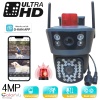 O-KAM PRO APP WBP346 4MP SİREN ALARM Çift Kamera PTZ Kablosuz Wifi IP Sesli Kamera
