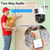 O-KAM PRO APP WBP346 4MP SİREN ALARM Çift Kamera PTZ Kablosuz Wifi IP Sesli Kamera