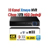 4 Kameralı IP Set 500GB 9060 5MP Mikrofonlu HD Gece Renkli Güvenlik Kamerası Sistemi -Cepten izle