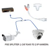 Poe Combiner MUX Tek Kablo 2 POE IP Kamera Çalıştır Splitter